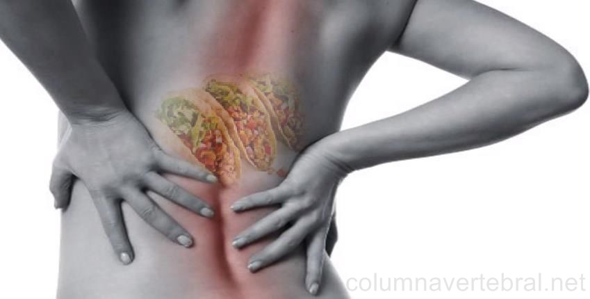 Dolor de espalda por causas alimenticias