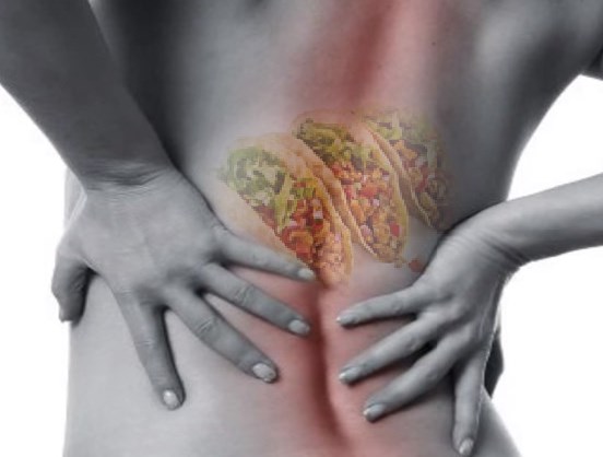 Боль в спине из-за пищевых причин